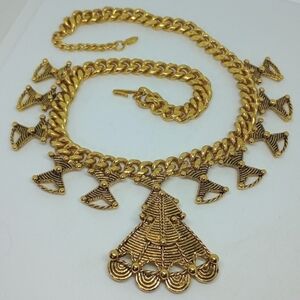 * vintage Jose Barrera for Avon Mayan necklace w/ detachable pendant